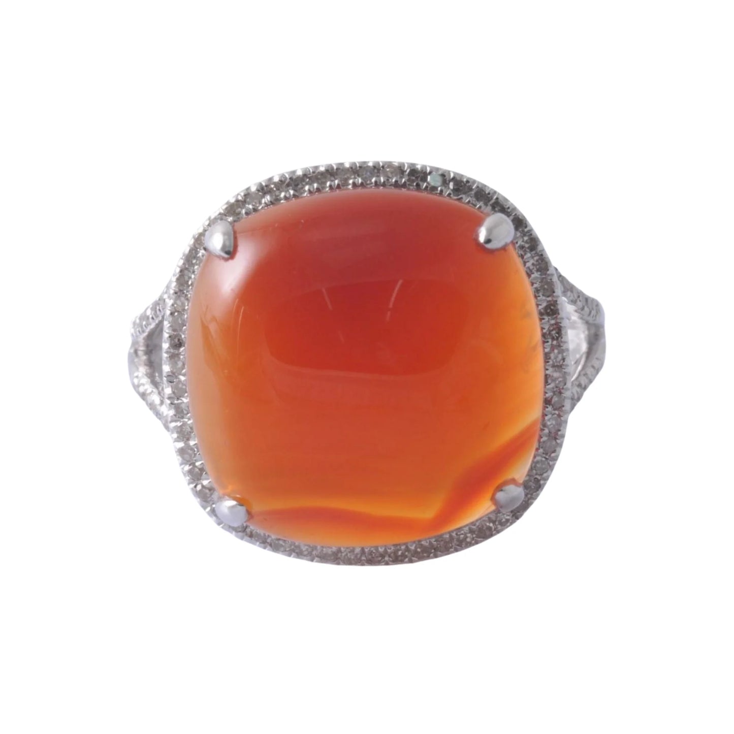 12145R Ring With Diamond & Gemstone