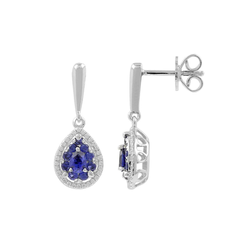 15382E-PS8X6 Earring With Diamond & Gemstone