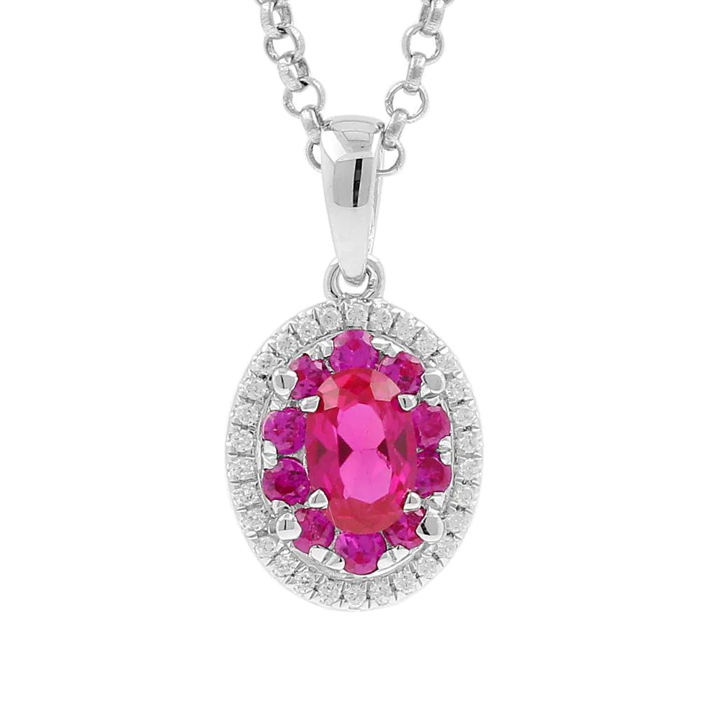 15386P-OV9X7 Pendant With Diamond And Gemstone