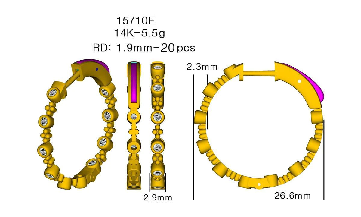 15710E Earring With Diamond