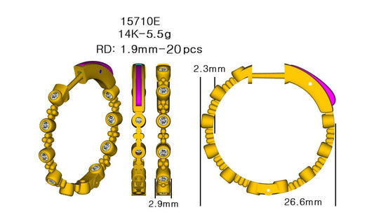 15710E Earring With Diamond