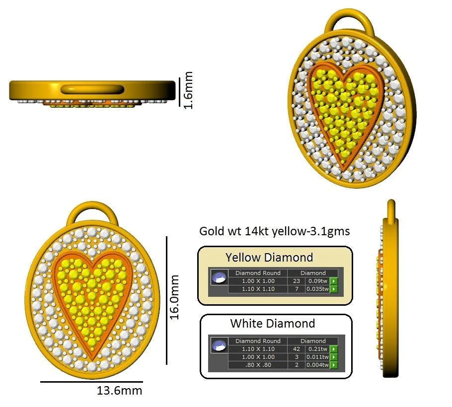 16062P Pendant With Diamond And Gemstone