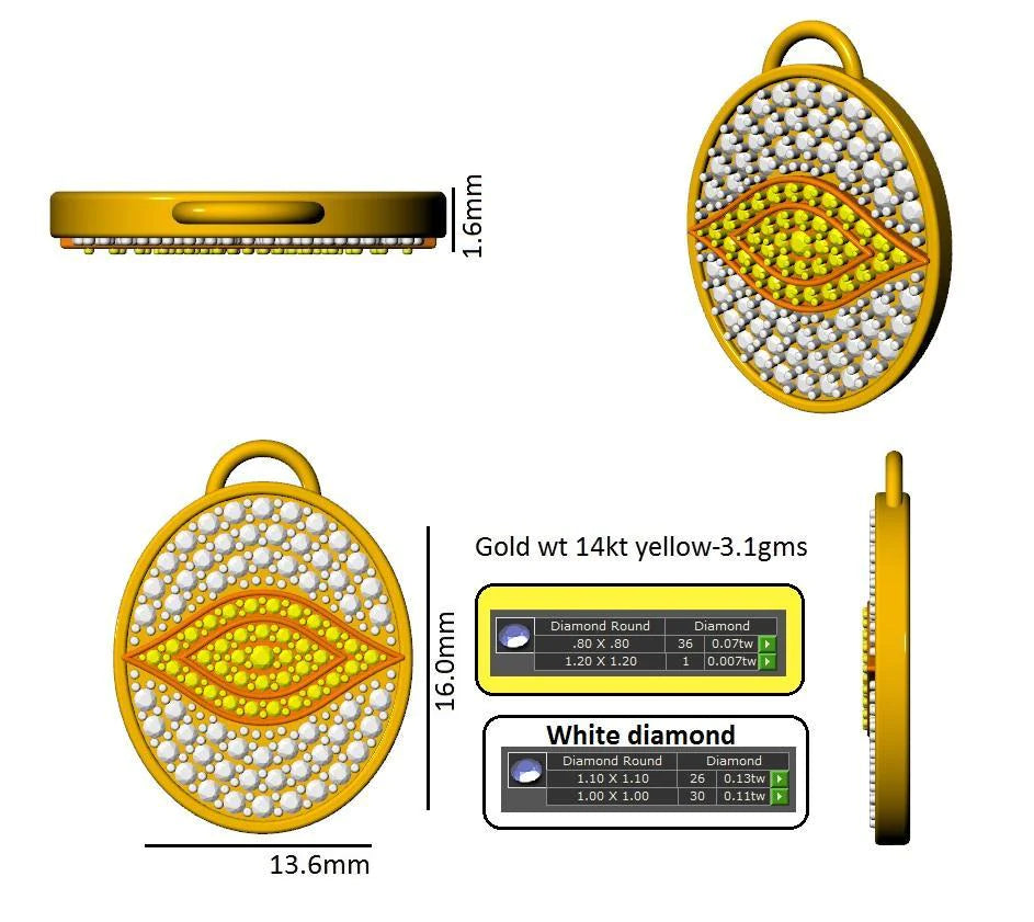 16063P Pendant With Diamond And Gemstone