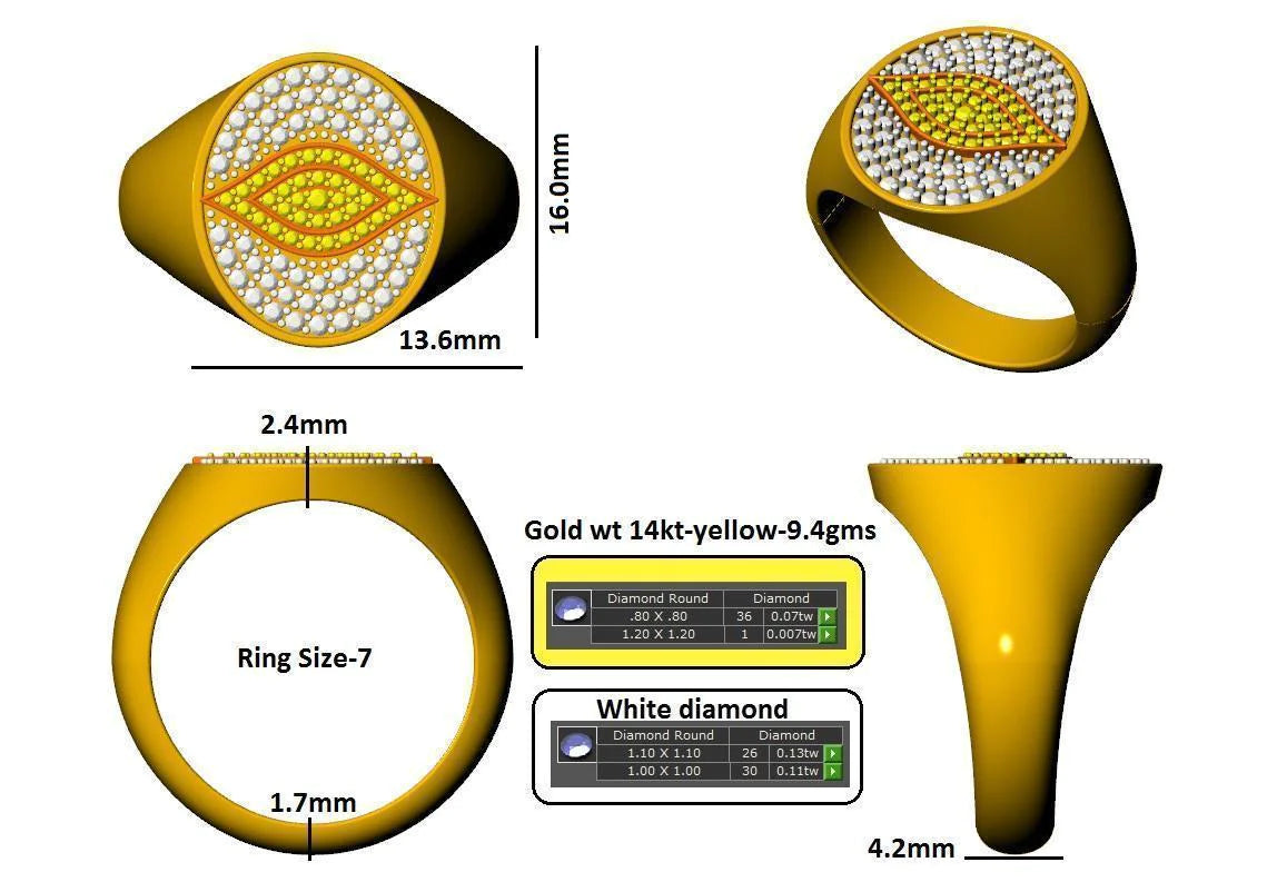 16063R Ring With Diamond & Gemstone