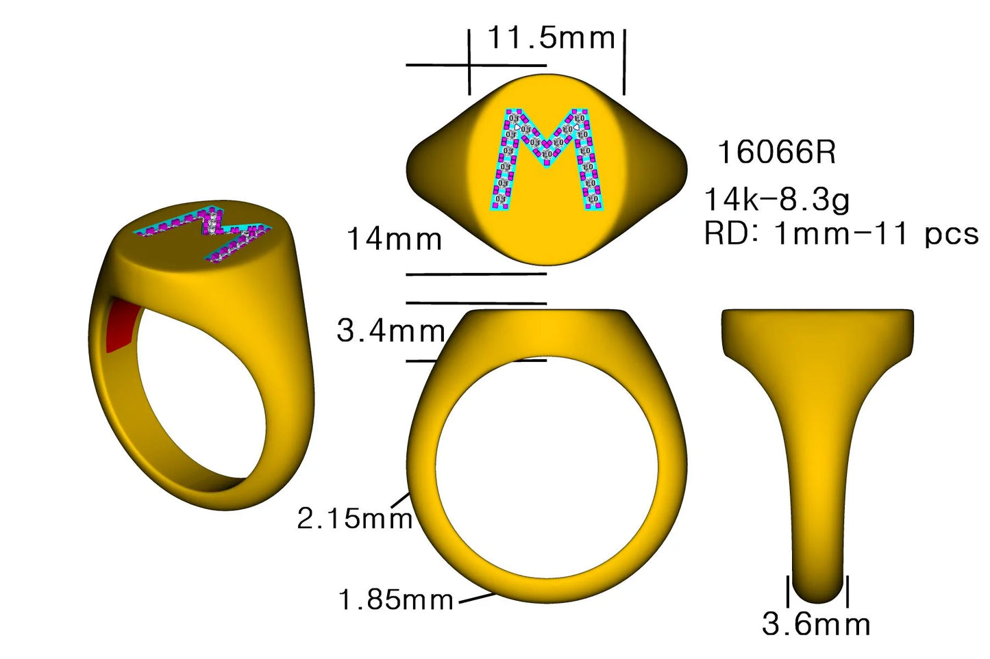 16066R Ring With Diamond