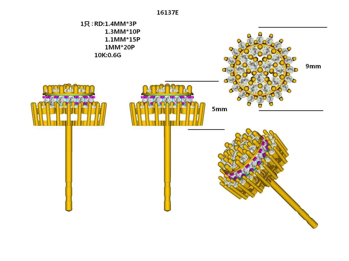 16137E Earring With Diamonds