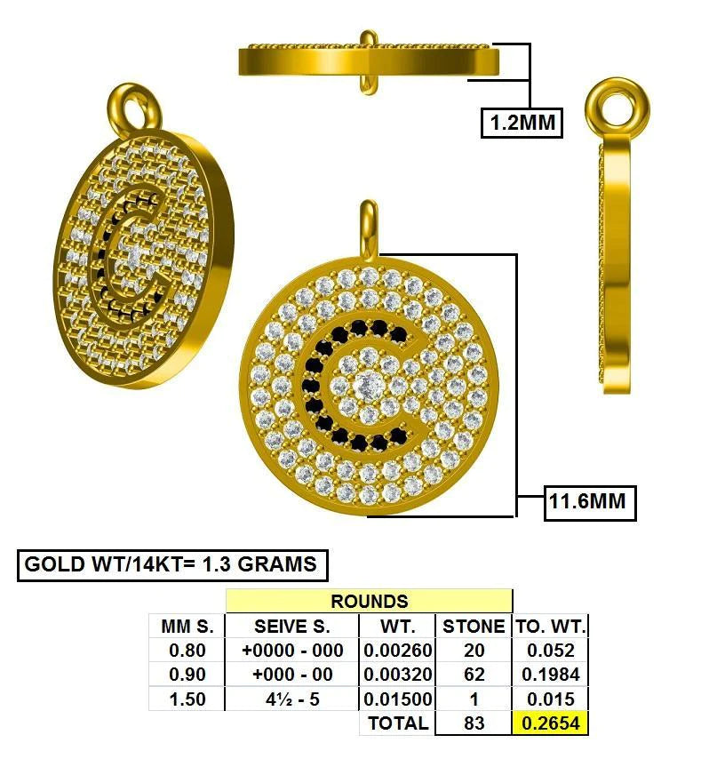 16249P Pendant With Diamond And Gemstone