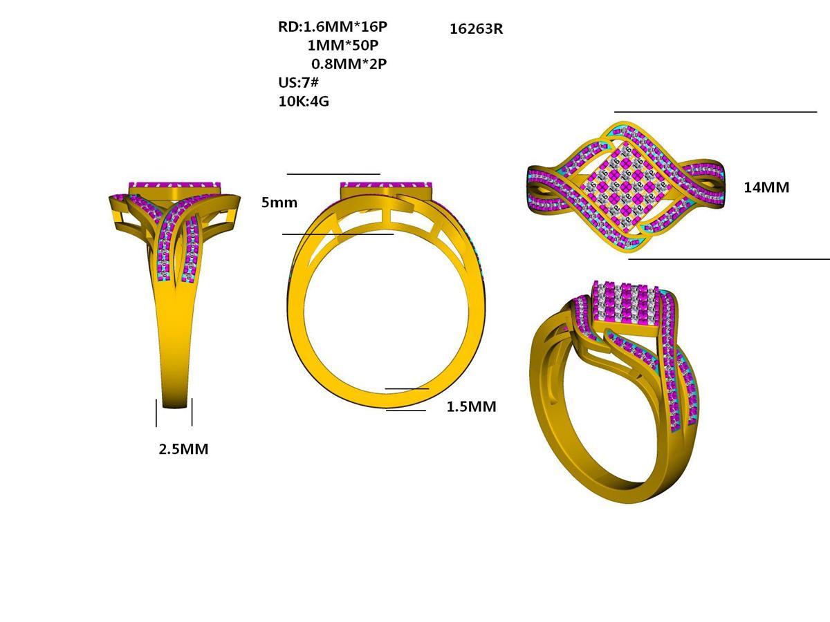 16263R Ring With Diamonds