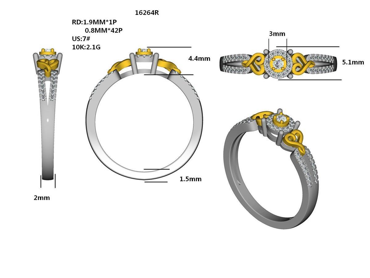 16264R Ring With Diamonds