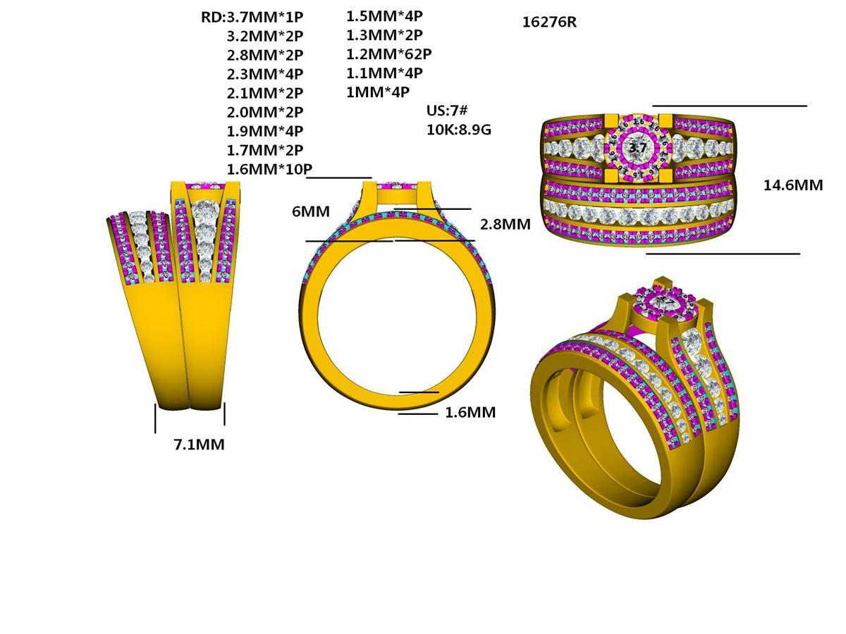 16267R Ring With Diamonds