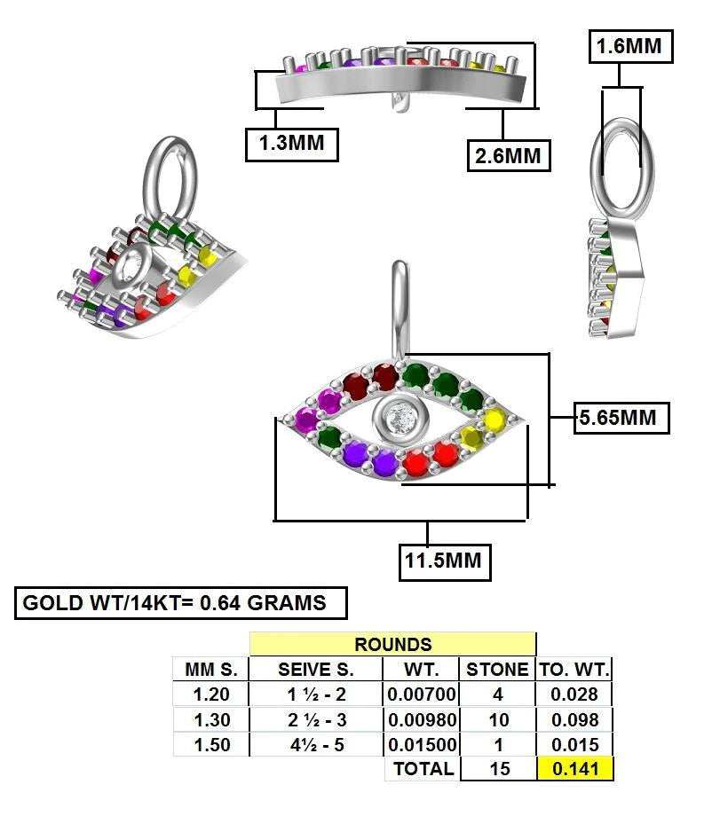 16337P Pendant With Diamond and Gemstone