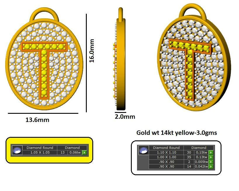 16343P Pendant With Diamond And Gemstone