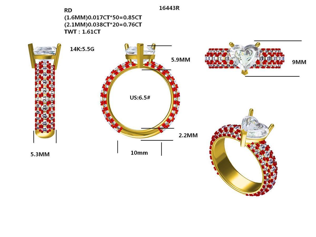 16443R Ring With Diamonds