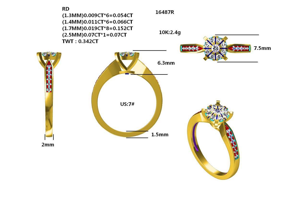 16487R Ring With Diamonds