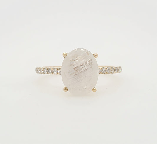 16489R Ring With Diamond & Gemstone