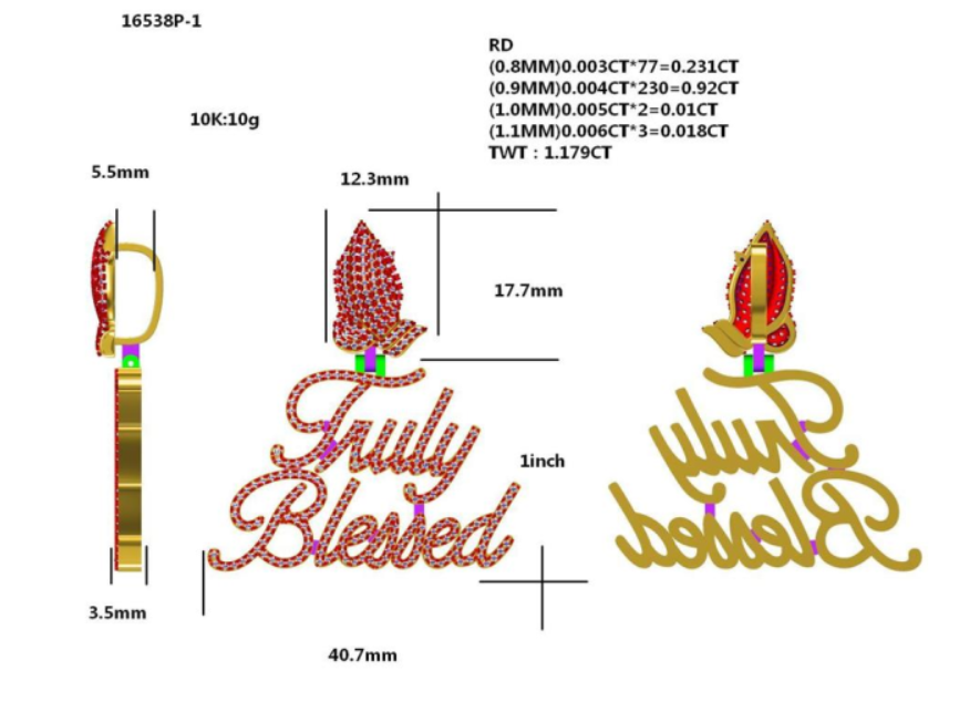 16538P Pendant With Diamond