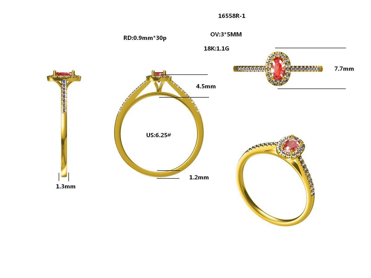 16558R-OV5X3MM Ring With Diamond