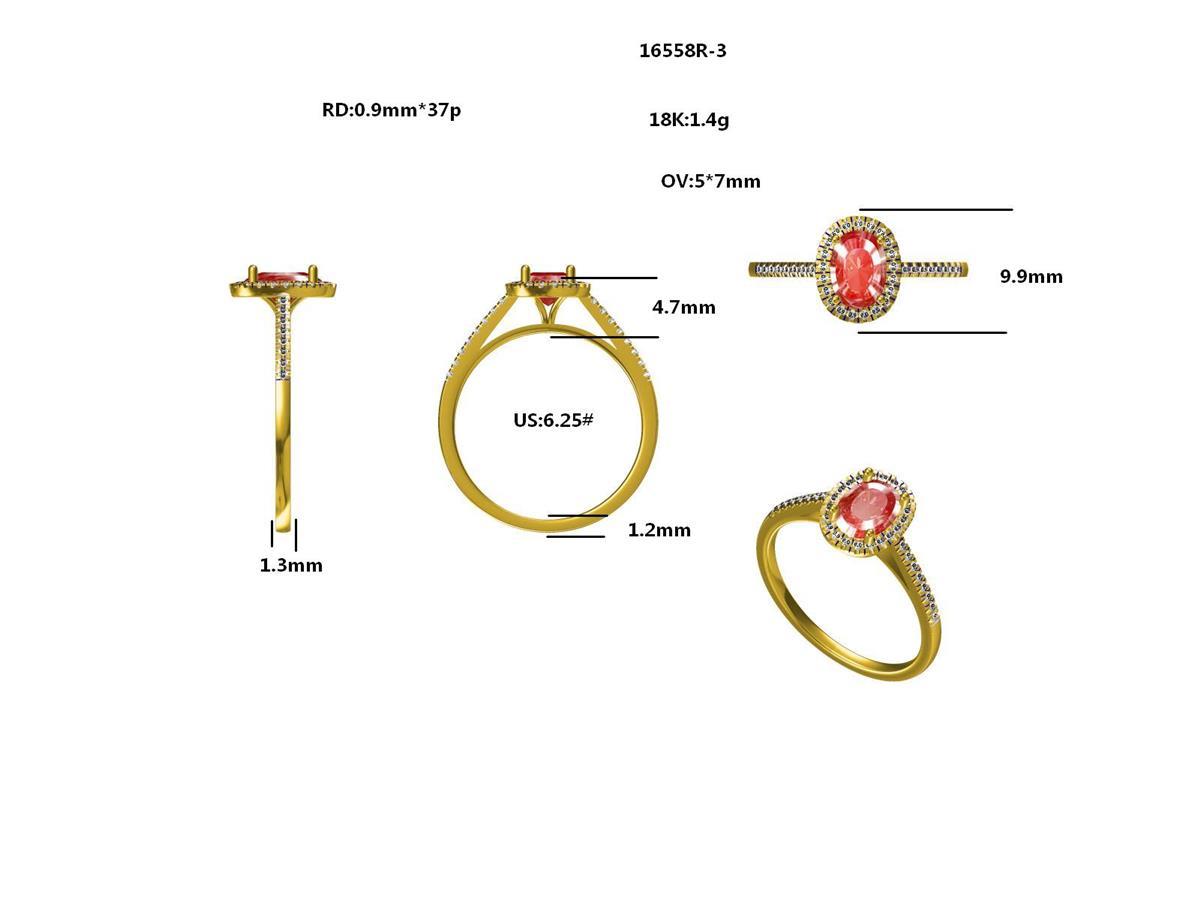 16558R-OV7X5MM Ring With Diamond