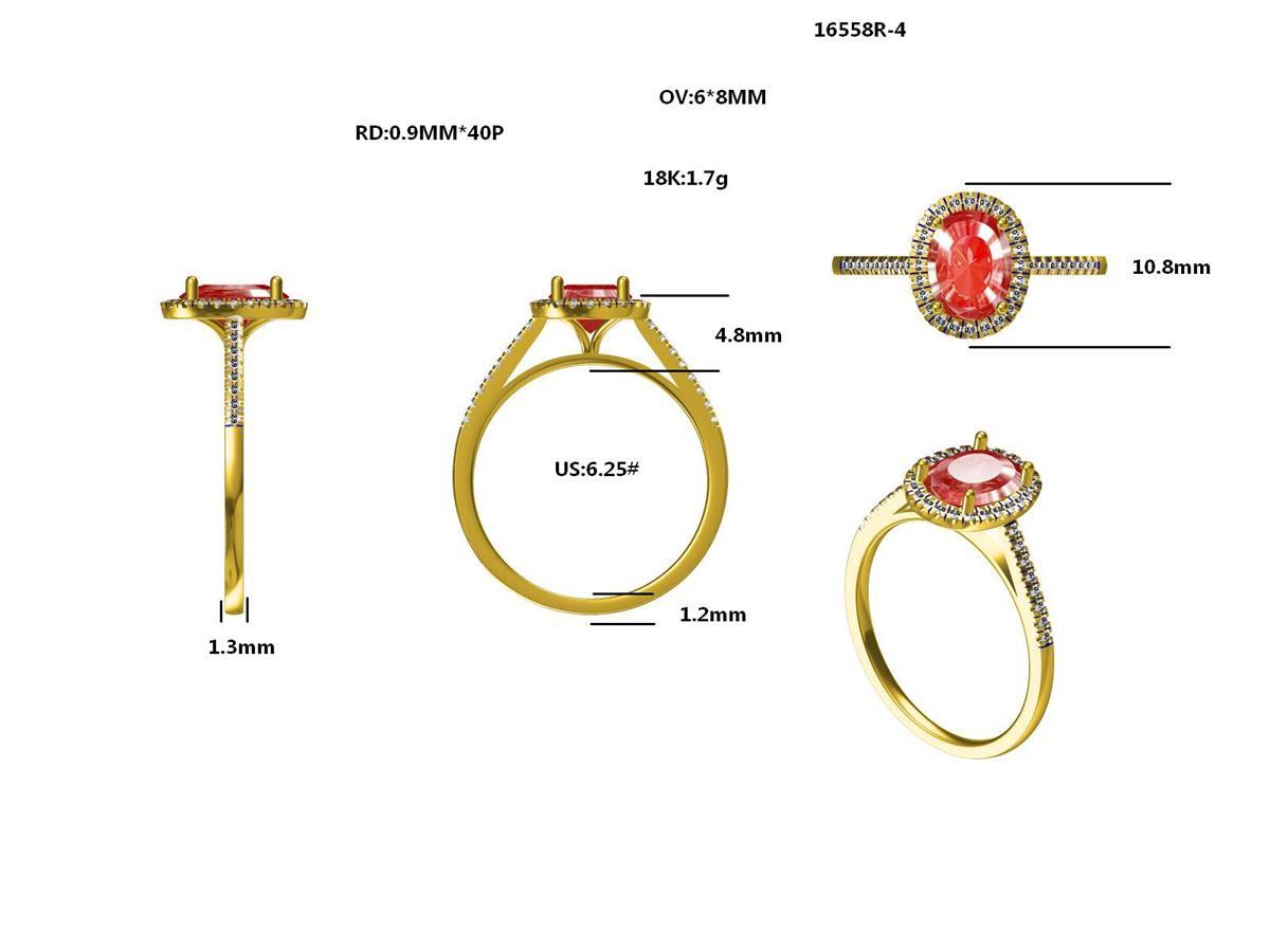 16558R-OV8X6MM Ring With Diamond