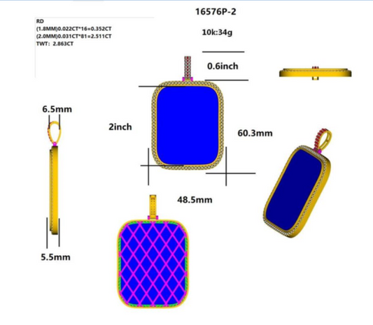 16576P-2'' Pendant With Diamond
