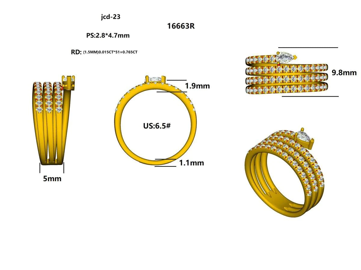 16663R Ring With Diamond