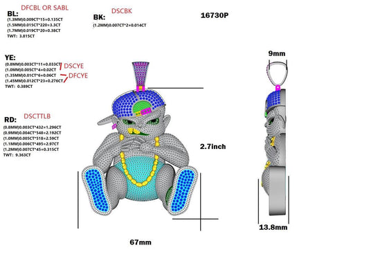 16730P' Pendant With Diamond