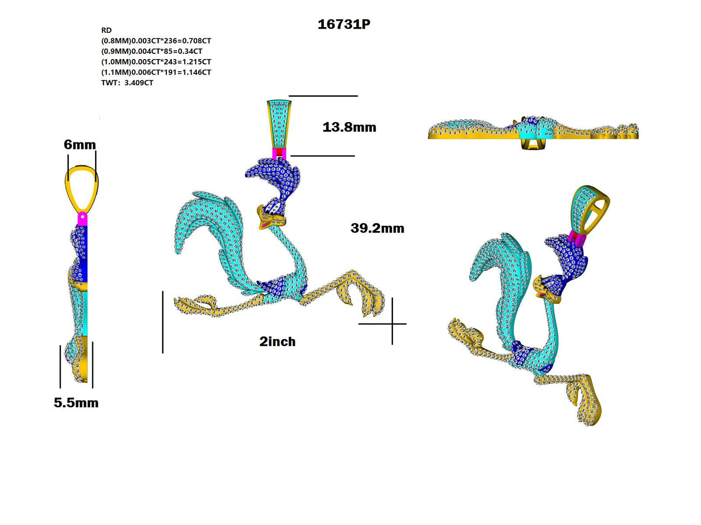 16731P' Pendant With Diamond