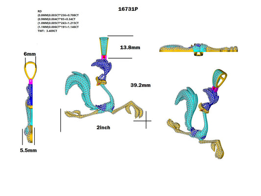 16731P' Pendant With Diamond