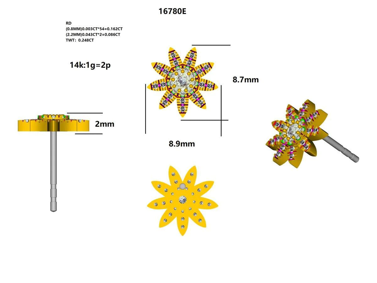 16780E Earring With Diamond