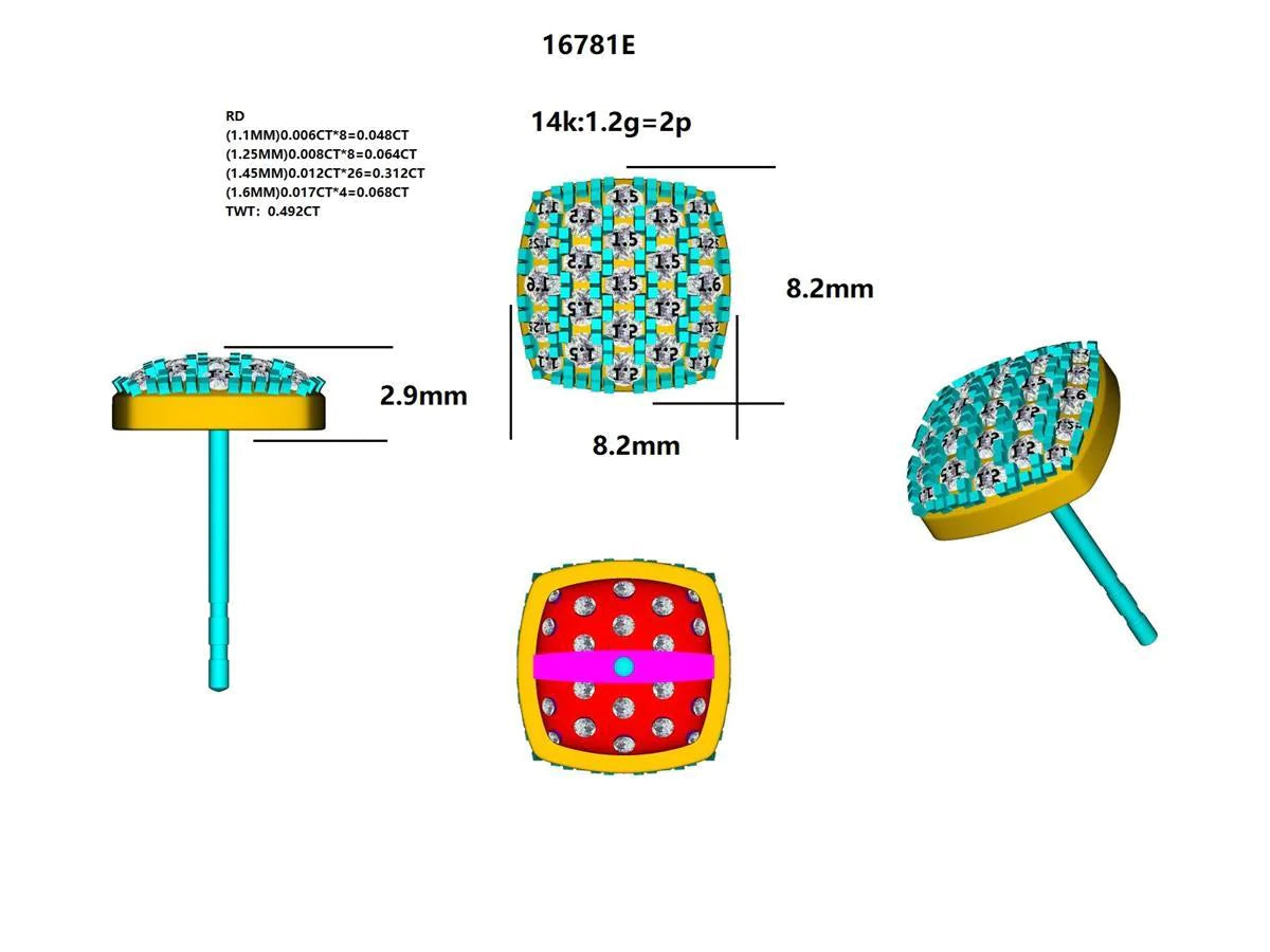 16781E Earring With Diamond