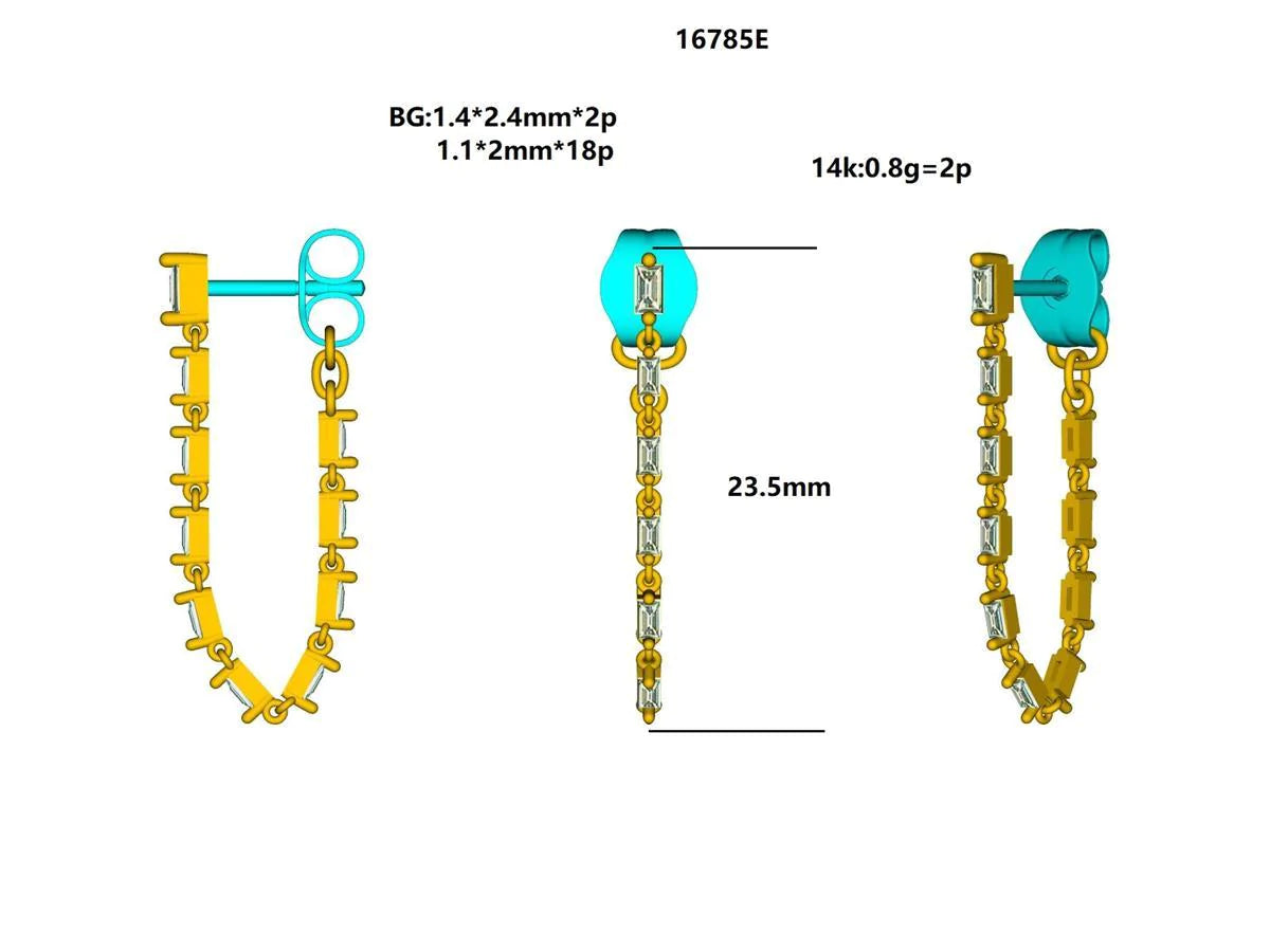 16785E Earring With Diamond