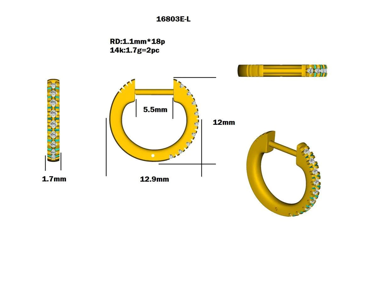 16803E-L Earring With Diamond