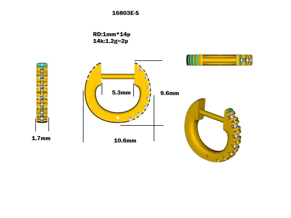 16803E-S Earring With Diamond