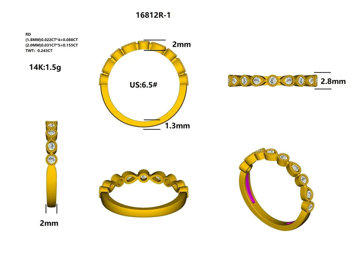 16813R Ring With Diamond