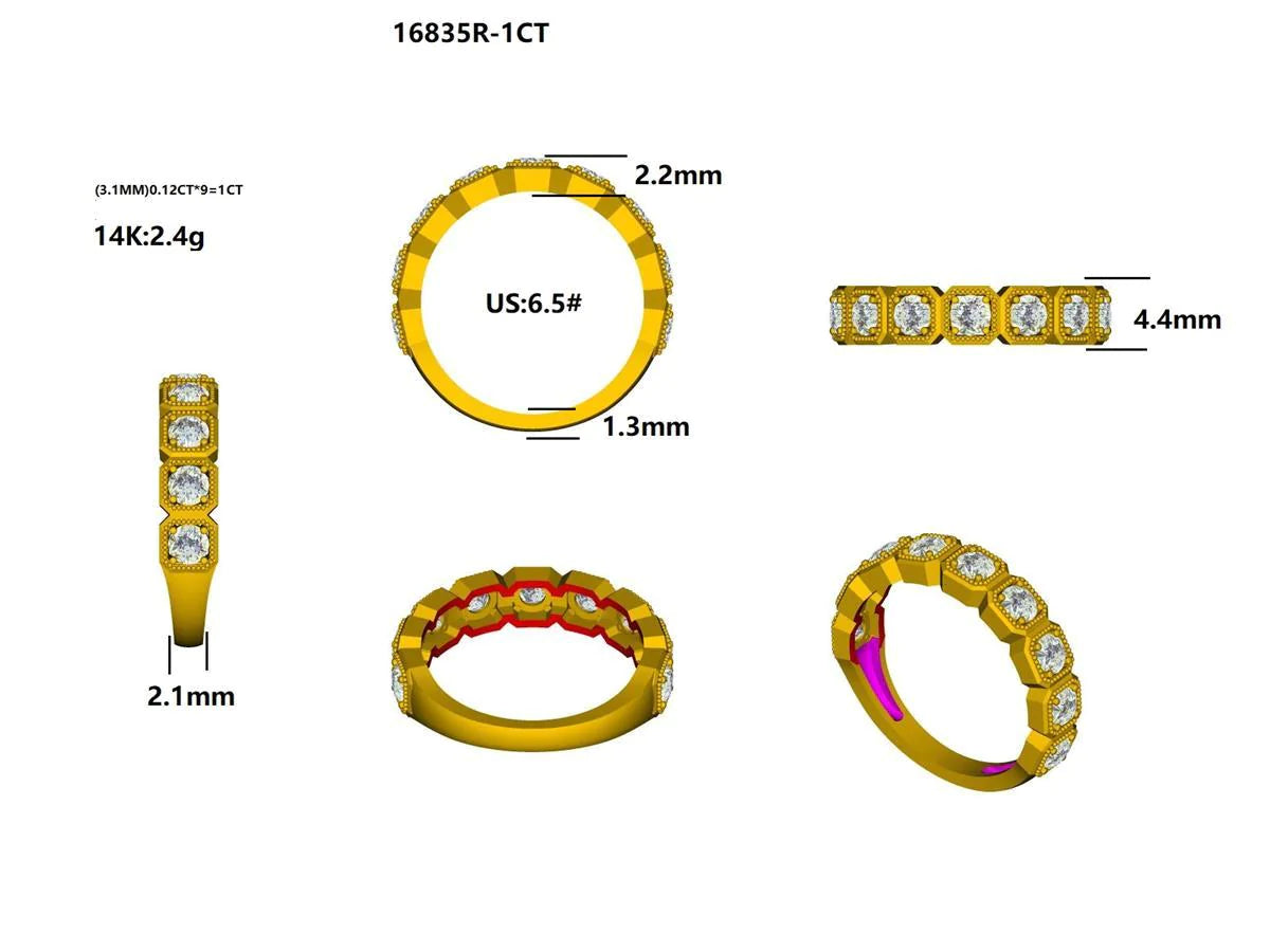 16835R-1CT Ring With Diamond
