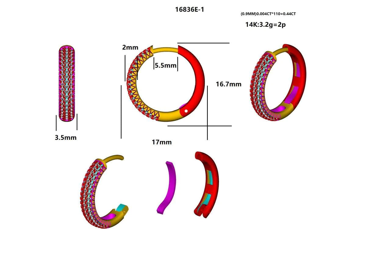 16836E Earring With Diamond