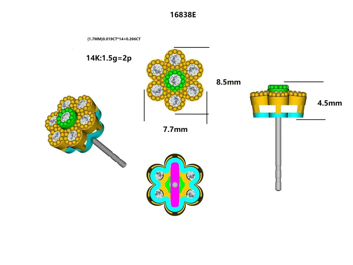 16838E Earring With Diamond