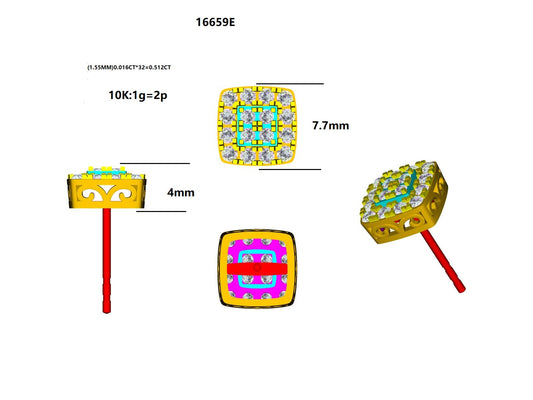 16859E Earring With Diamond
