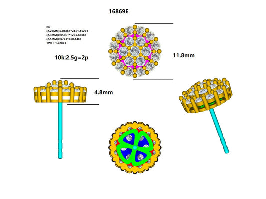 16869E Earring With Diamond