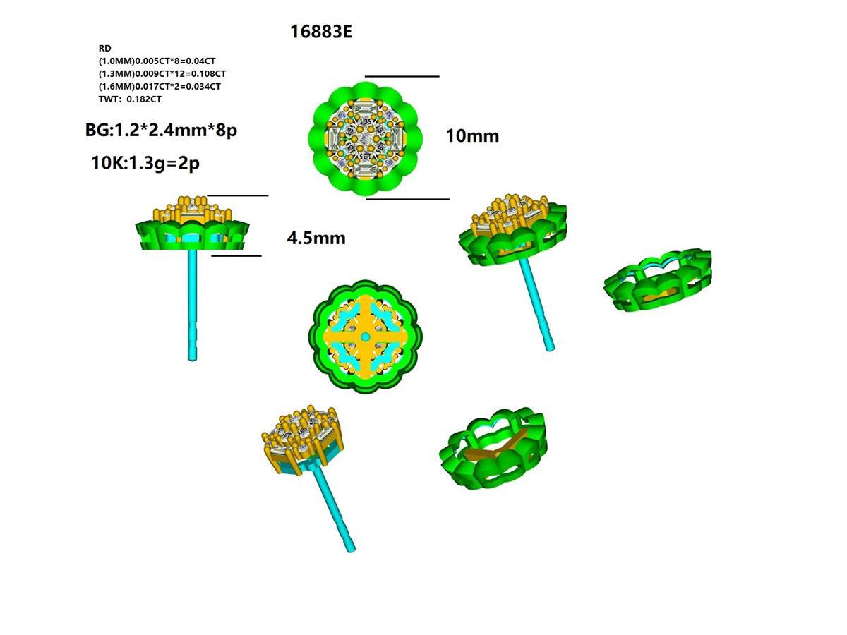 16883E Earring With Diamonds