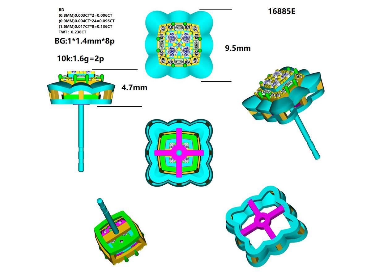 16885E Earring With Diamonds