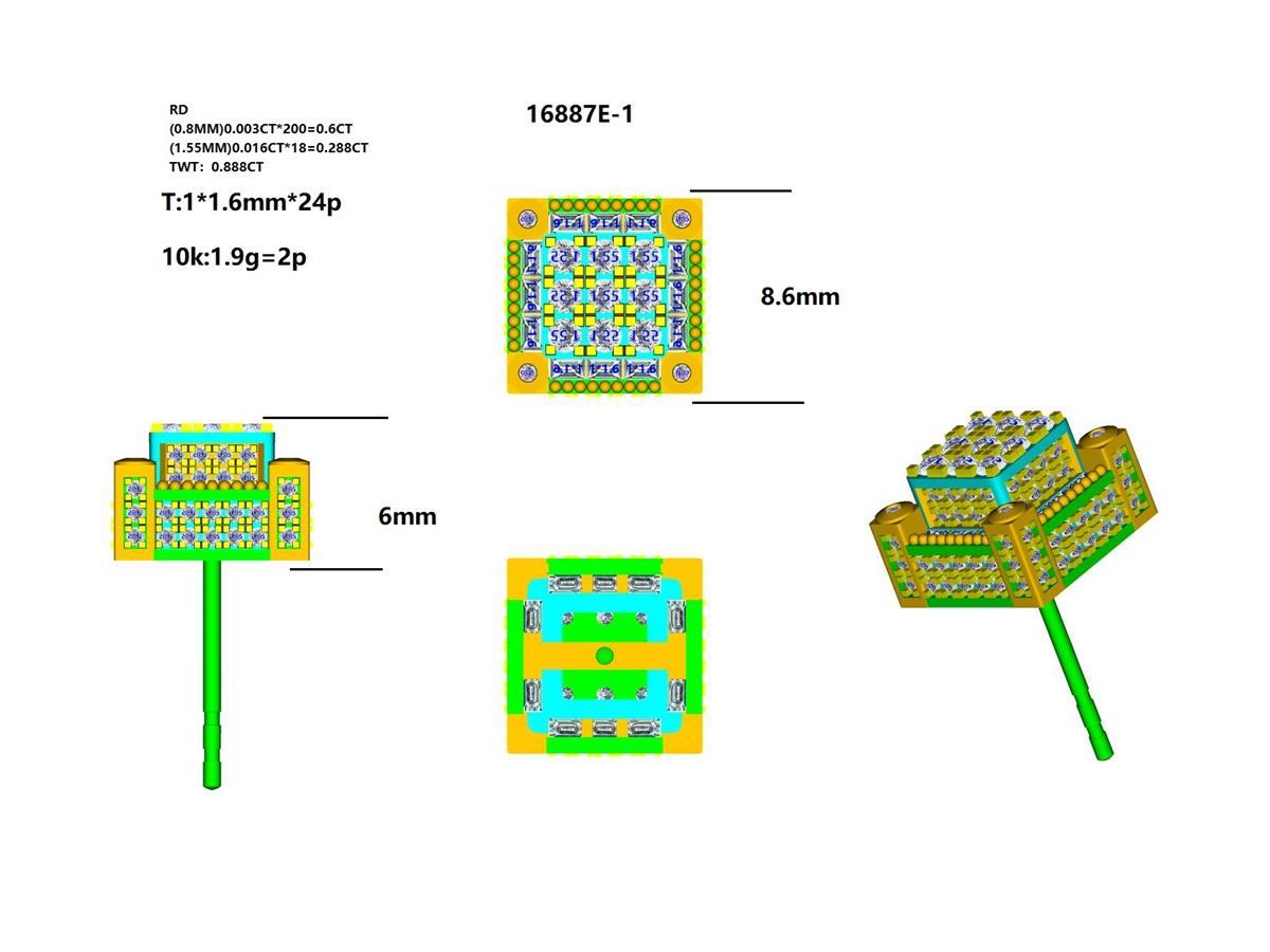 16887E Earring With Diamonds