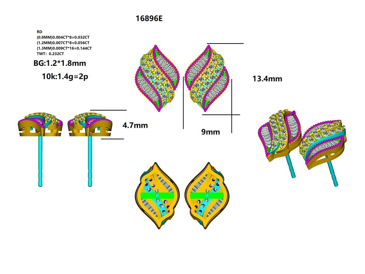 16896E Earring With Diamonds