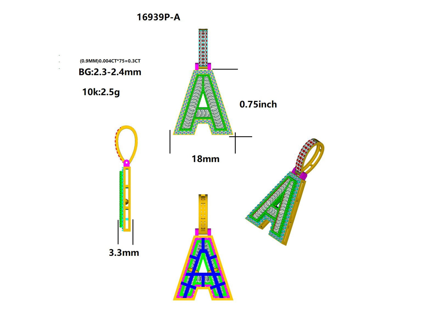 16939P-A Pendant With Diamond