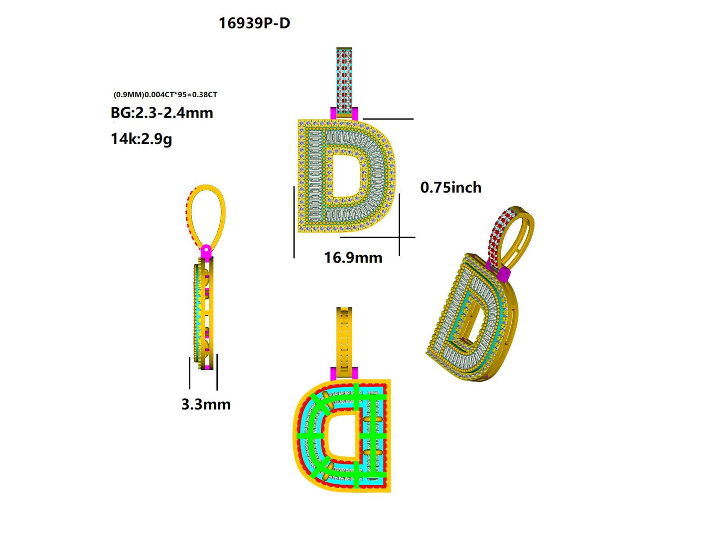 16939P-D Pendant With Diamond