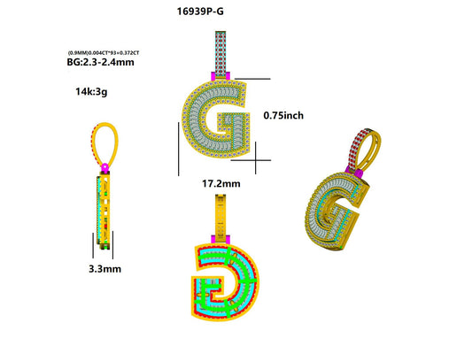 16939P-G Pendant With Diamond