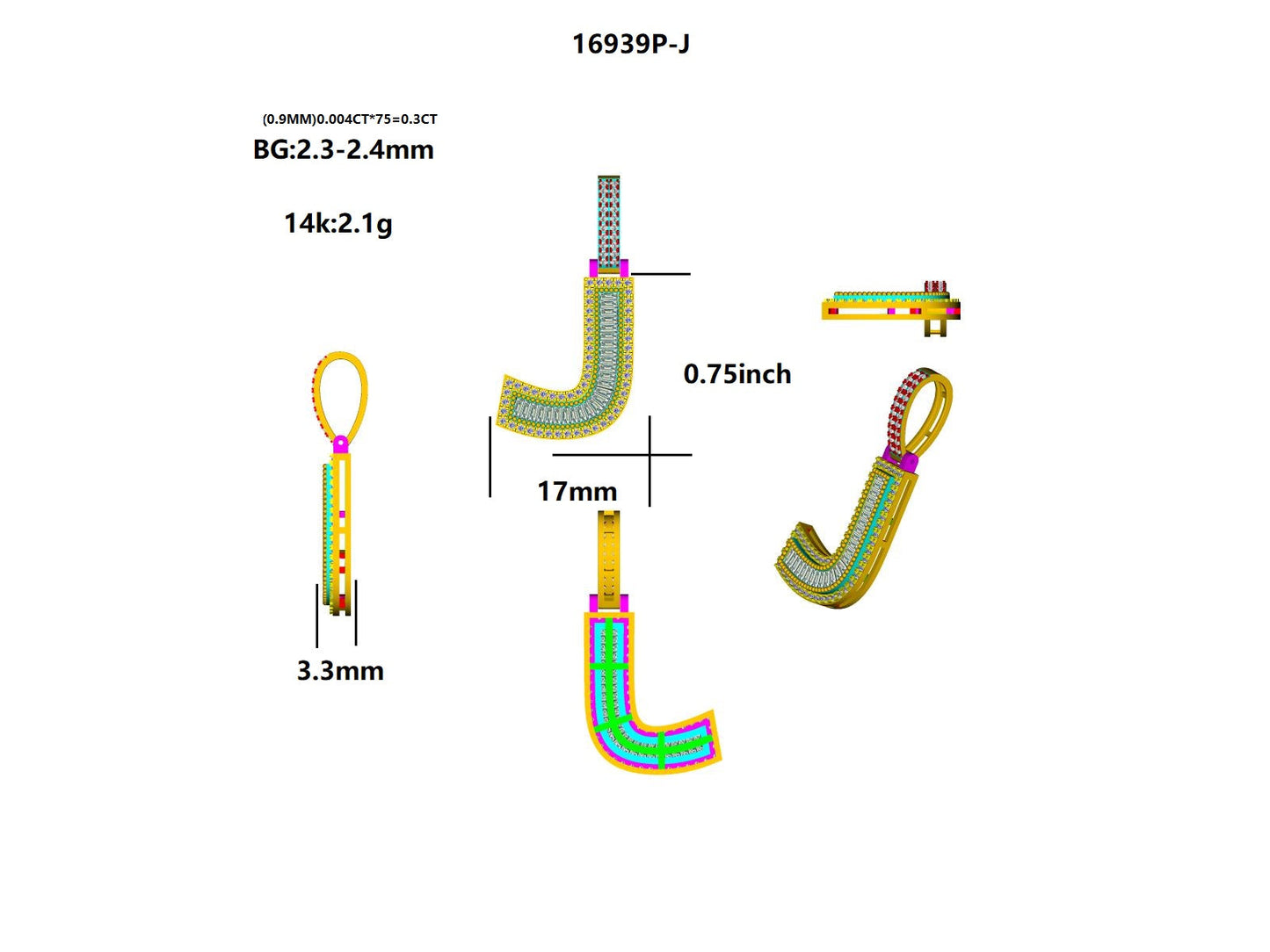 16939P-J Pendant With Diamond