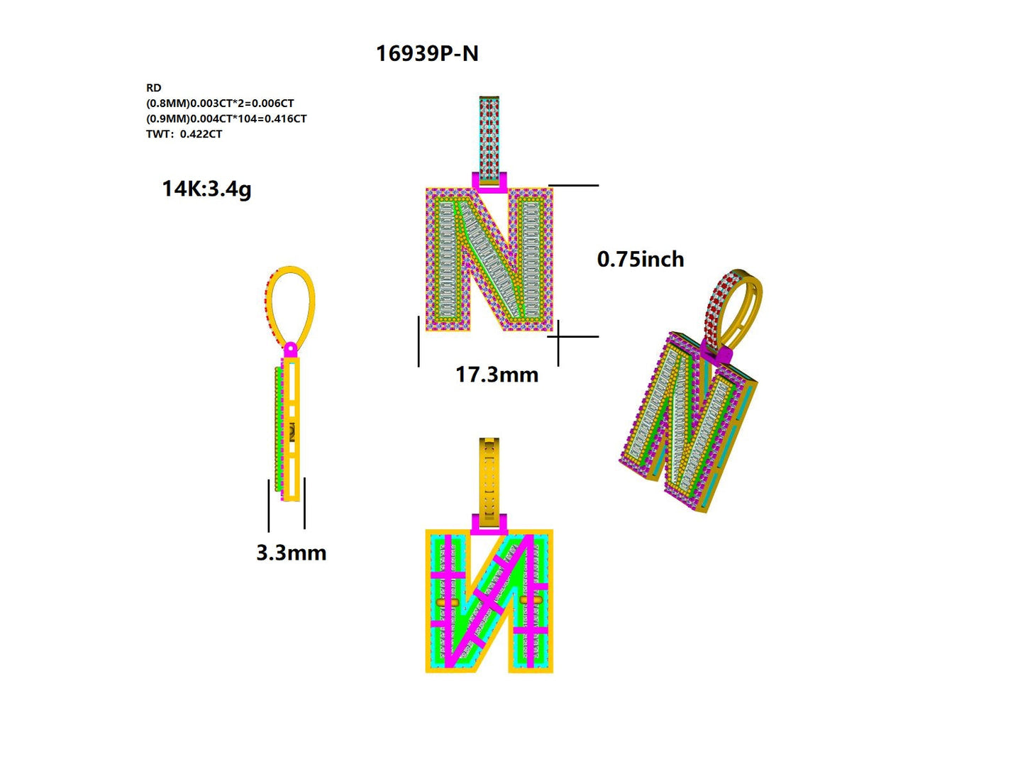16939P-N Pendant With Diamond