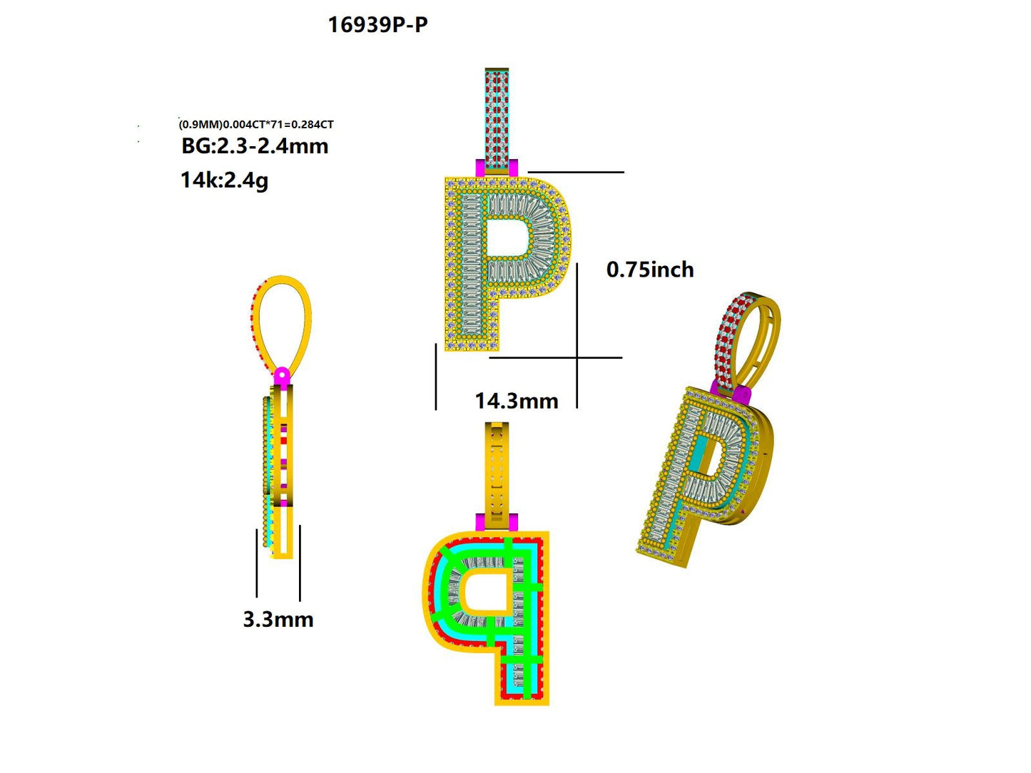 16939P-P Pendant With Diamond