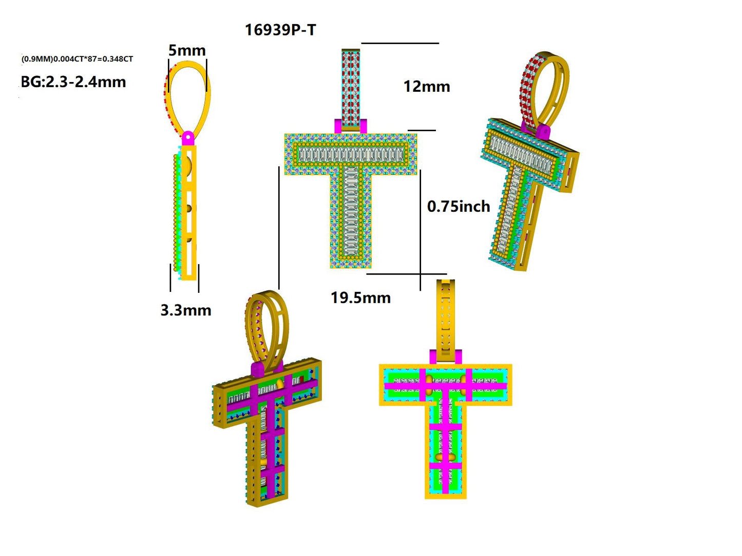 16939P-T Pendant With Diamond
